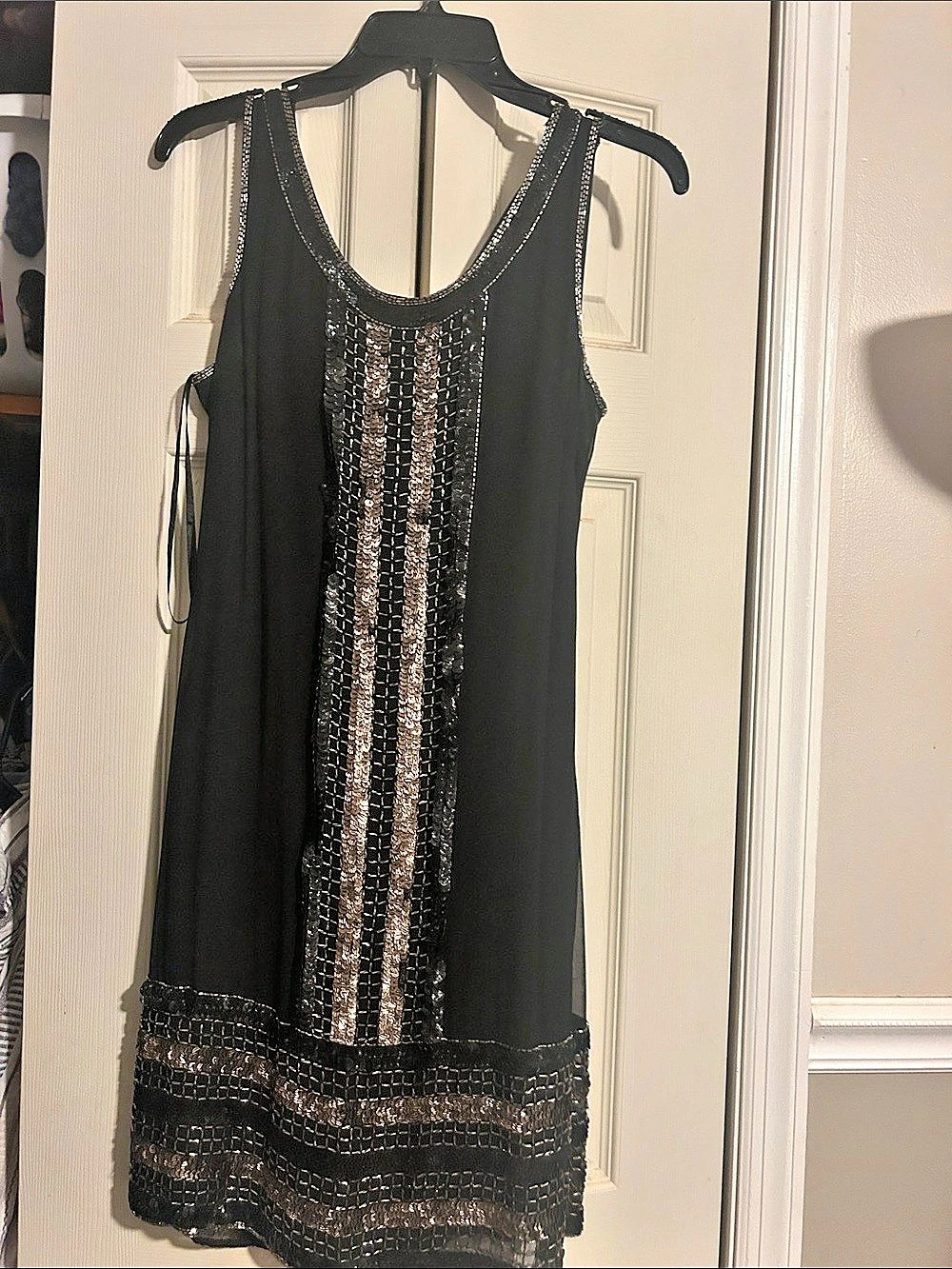 Adrianna Papell Black Mini Dress Size Small